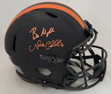 BAKER MAYFIELD / NICK CHUBB SIGNED BROWNS ECLIPSE AUTHENTIC HELMET BECKETT COA