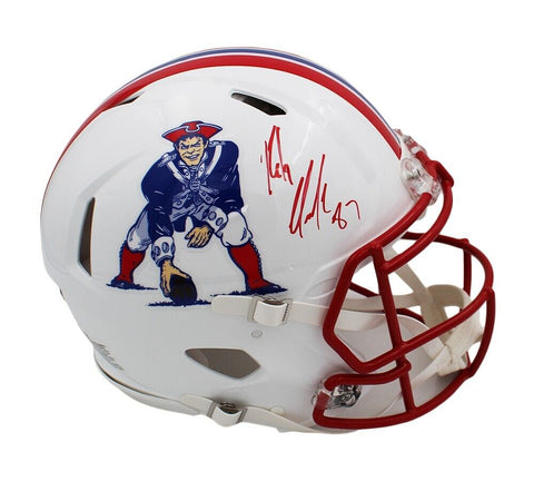 Rob Gronkowski Signed New England Patriots Speed Authentic Throwback Helmet