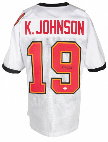 Keyshawn Johnson Signed Tampa Bay Buccaneers Jersey (JSA COA) 3xPro Bowl WR