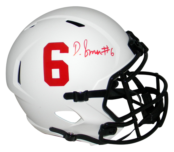 ALABAMA CRIMSON TIDE DEVONTA SMITH SIGNED FULL SIZE LUNAR HELMET BECKETT