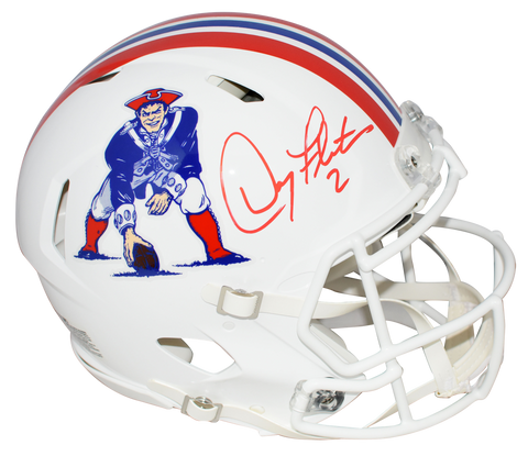 DOUG FLUTIE AUTOGRAPHED NEW ENGLAND PATRIOTS SPEED AUTHENTIC HELMET BECKETT