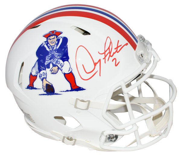 DOUG FLUTIE AUTOGRAPHED NEW ENGLAND PATRIOTS SPEED AUTHENTIC HELMET BECKETT