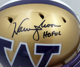 Warren Moon Autographed Gold Authentic Full Size Helmet Washington HOF 06 MCS