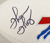 THURMAN THOMAS AUTOGRAPHED BUFFALO BILLS WHITE LOGO FOOTBALL BECKETT BAS 178098