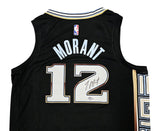 MEMPHIS GRIZZLIES JA MORANT AUTOGRAPHED BLACK NIKE CITY JERSEY 52 BECKETT 218586