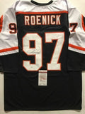 Autographed/Signed JEREMY ROENICK Philadelphia Black Hockey Jersey JSA COA Auto