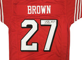 SAN FRANCISCO 49ERS JI'AYIR BROWN AUTOGRAPHED RED JERSEY BECKETT WITNESS 232606