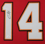 CHRIS GODWIN (Buccaneers red TOWER) Signed Autographed Framed Jersey JSA