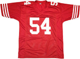 SAN FRANCISCO 49ERS FRED WARNER AUTOGRAPHED RED JERSEY BECKETT WITNESS 231912