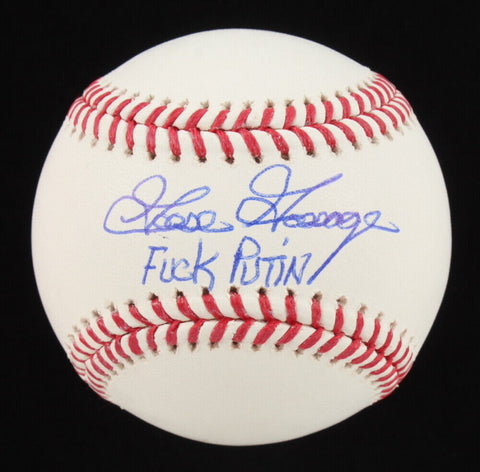 Goose Gossage Signed New York Yankees Baseball Inscribed "F**k Putin!" (JSA COA)