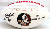 Sebastian Janikowski Signed FSU Seminoles Logo Football w/Insc.-Beckett W Holo