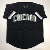 Autographed/Signed FRANK THOMAS Chicago Black Baseball Jersey JSA COA Auto