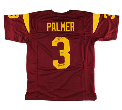 Carson Palmer Signed USC Maroon Custom Jersey with "Heisman 02" Insc