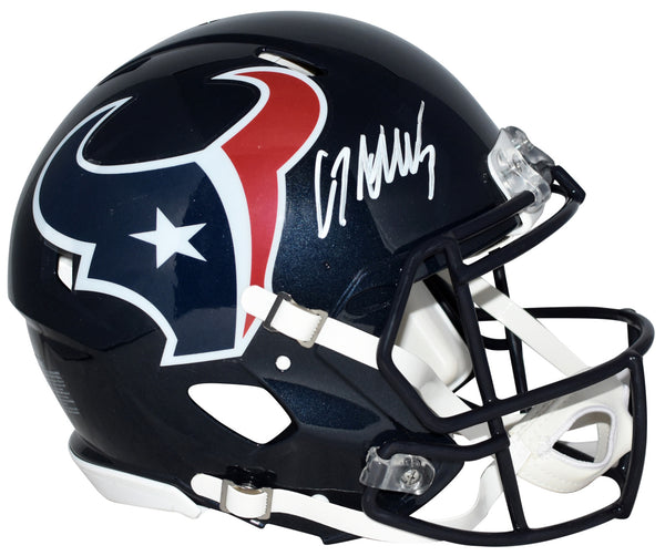 CJ STROUD SIGNED HOUSTON TEXANS FULL SIZE SPEED AUTHENTIC HELMET FANATICS