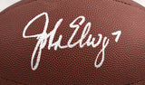 John Elway Autographed Denver Broncos Super Grip Football-Beckett W Hologram