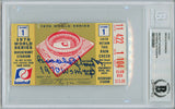 Brooks Robinson Signed 1970 World Series Game 1 Ticket Stub MVP BAS Slab 35005