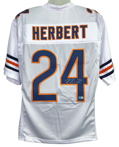 KHALIL HERBERT SIGNED AUTOGRAPHED CHICAGO BEARS #24 WHITE JERSEY BECKETT
