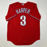 Autographed/Signed Bryce Harper 21 NL MVP Phillies Replica Jersey Fanatics COA