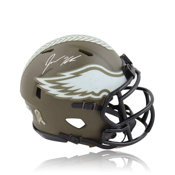 Jason Kelce Philadelphia Eagles Autographed Signed Salute to Service Helmet PSA