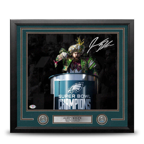 Jason Kelce SB Speech Philadelphia Eagles Autographed 16x20 Framed Photo PSA COA