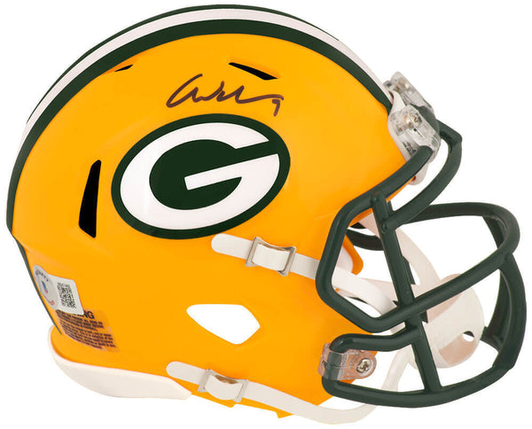 Christian Watson Signed Packers Riddell Speed Mini Helmet - (BECKETT COA)