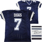 DALLAS COWBOYS TREVON DIGGS AUTOGRAPHED SIGNED BLUE JERSEY PSA/DNA STOCK #233662