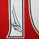 Autographed/Signed Dennis Bergkamp Arsenal Red Soccer Jersey Beckett BAS COA