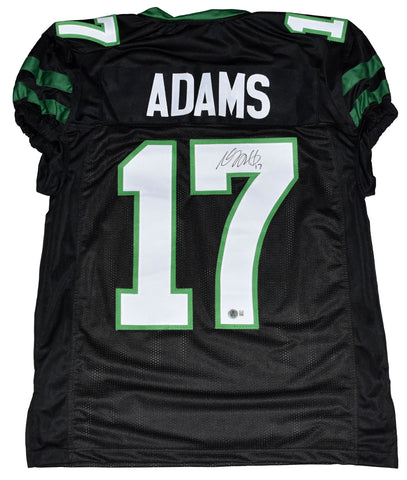 DAVANTE ADAMS AUTOGRAPHED NEW YORK JETS #17 BLACK GAME CUT JERSEY BECKETT