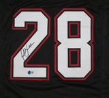 Marshall Faulk Autographed Black College Style Jersey- Beckett W Hologram *Black