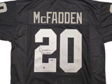 OAKLAND RAIDERS DARREN MCFADDEN AUTOGRAPHED BLACK JERSEY BECKETT BAS QR 229984