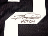 STEELERS ROD WOODSON AUTOGRAPHED BLACK JERSEY "HOF 09" BECKETT WITNESS 229997