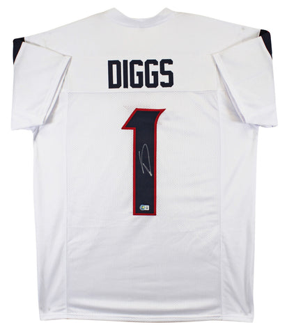 Stefon Diggs Authentic Signed White Pro Style Jersey Autographed BAS Witnessed 2