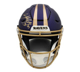 Steve Smith Sr Signed Ravens Speed Flex Authentic ALT Purple Helmet "Agent 89"