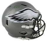 Eagles A.J. Brown Signed Flash Full Size Speed Rep Helmet w/ Case BAS Witnessed