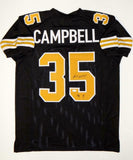 Earl Campbell Autographed Black Pro Style Jersey With HOF- JSA Witnessed Auth