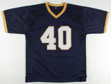 Reggie Brooks Signed Notre Dame Jersey (Beckett COA) Redskins & Buccaneers R.B.