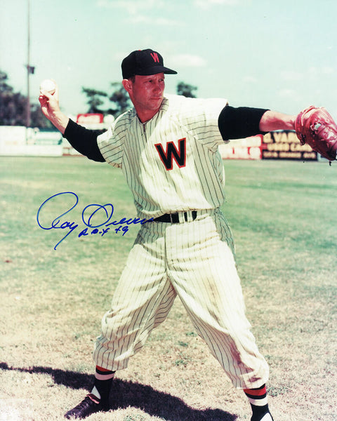 Roy Sievers Signed Washington Senators Throwing Pose 8x10 Photo w/ROY'49 -SS COA