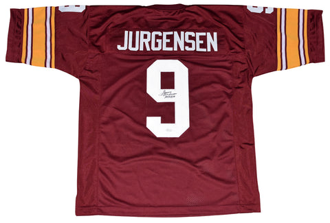 SONNY JURGENSEN AUTOGRAPHED WASHINGTON REDSKINS #9 THROWBACK JERSEY JSA