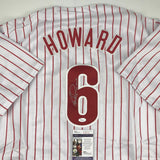 Autographed/Signed RYAN HOWARD 06 MVP Philadelphia Pinstripe Jersey JSA COA Auto