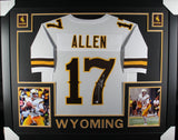 JOSH ALLEN (Wyoming white SKYLINE) Signed Autographed Framed Jersey Beckett