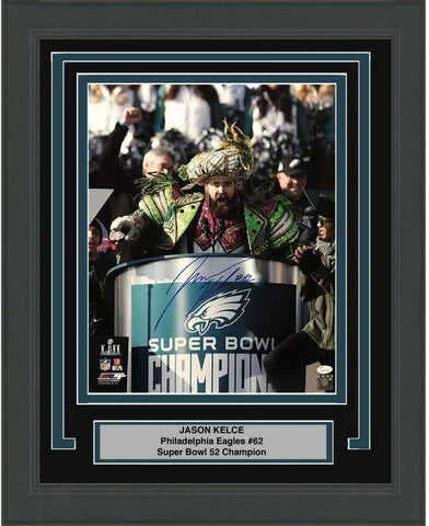 FRAMED Autographed/Signed JASON KELCE Eagles Parade Speech 16x20 Photo JSA COA