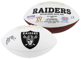 Raiders Davante Adams Signed White Panel Logo Football W/ Case BAS Witnessed