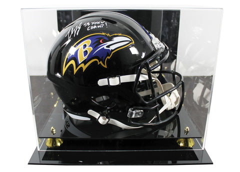 Ravens Trent Dilfer Signed Full Size Speed Rep Helmet W/ Case BAS Witnessed