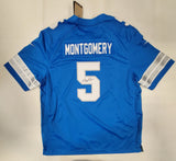 DAVID MONTGOMERY SIGNED DETROIT LIONS NIKE SCREENPRINT AUTHENTIC XL JERSEY BAS