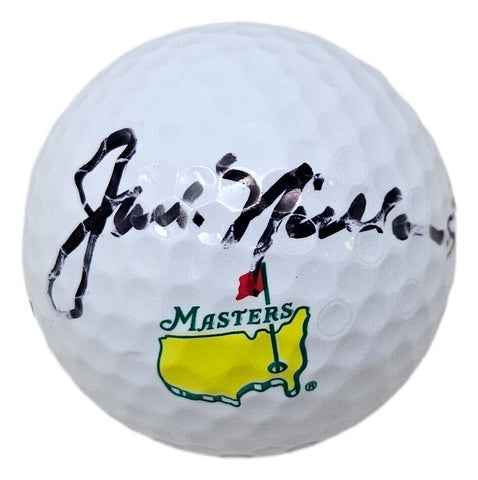 Jack Nicklaus Signed Masters Logo Strata Golf Ball BAS LOA