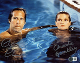 CHEVY CHASE & CHRISTIE BRINKLEY AUTOGRAPHED 8X10 PHOTO VACATION BECKETT 234415