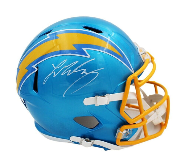 Ladd McConkey Signed Los Angeles Chargers Speed Full Size Flash NFL Helmet