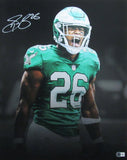 Saquon Barkley Autographed 16x20 Photo Philadelphia Eagles Beckett 190154