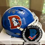 Champ Bailey Autographed Signed Denver Broncos Old D Mini Helmet Beckett