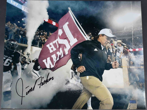 JIMBO FISHER SIGNED AUTOGRAPHED TEXAS A&M AGGIES 16x20 PHOTO COA